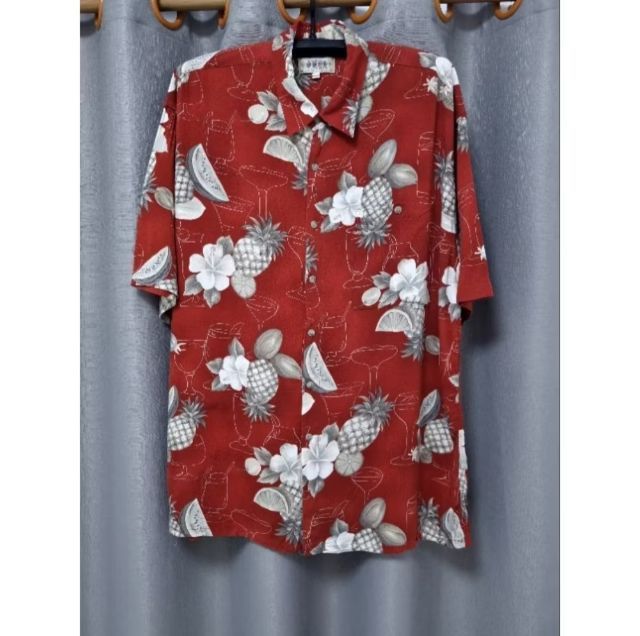 เสื้อเชิ๊ต,เสื้อฮาวาย Hawaii, ยี่ห้อ campia moda อก 50",ยาว 32" รูปที่ 2