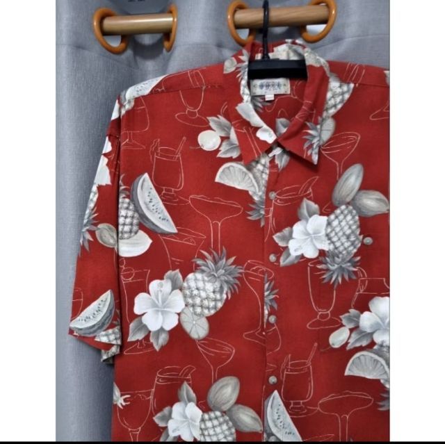 เสื้อเชิ๊ต,เสื้อฮาวาย Hawaii, ยี่ห้อ campia moda อก 50",ยาว 32" รูปที่ 4