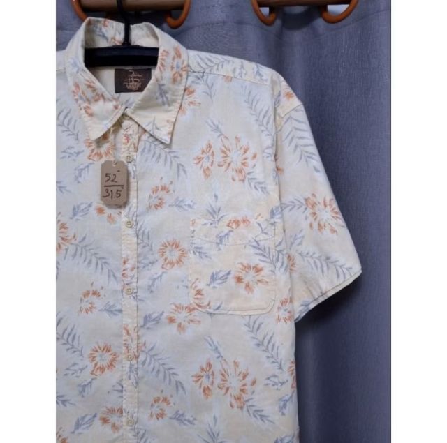 เสื้อเชิ๊ต,เสื้อฮาวาย Hawii, vintage ยี่ห้อ sunny clouds อก 52",ยาว 31.5" รูปที่ 4