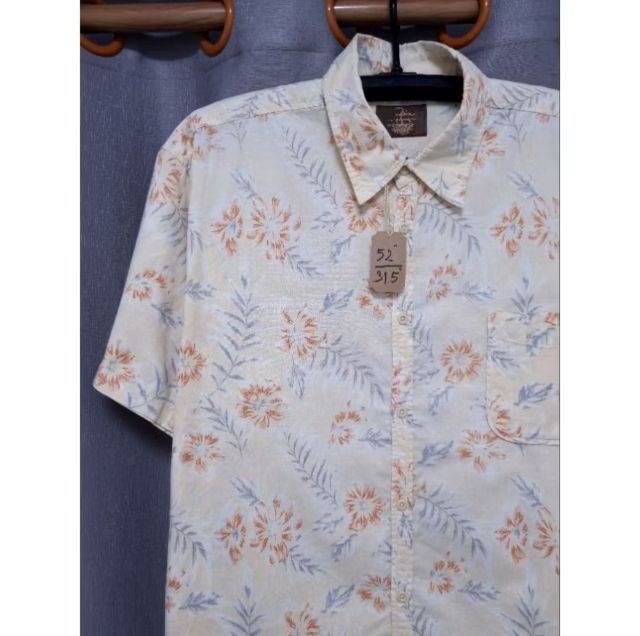 เสื้อเชิ๊ต,เสื้อฮาวาย Hawii, vintage ยี่ห้อ sunny clouds อก 52",ยาว 31.5" รูปที่ 3