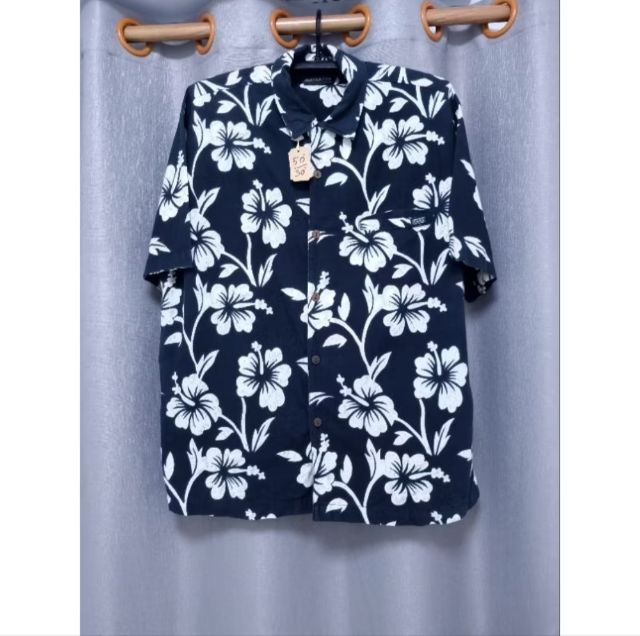 เสื้อเชิ๊ต,เสื้อฮาวาย Hawii, vintage, ยี่ห้อ GOTCHA อก 50",ยาว 30" รูปที่ 2