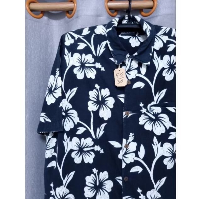 เสื้อเชิ๊ต,เสื้อฮาวาย Hawii, vintage, ยี่ห้อ GOTCHA อก 50",ยาว 30" รูปที่ 4