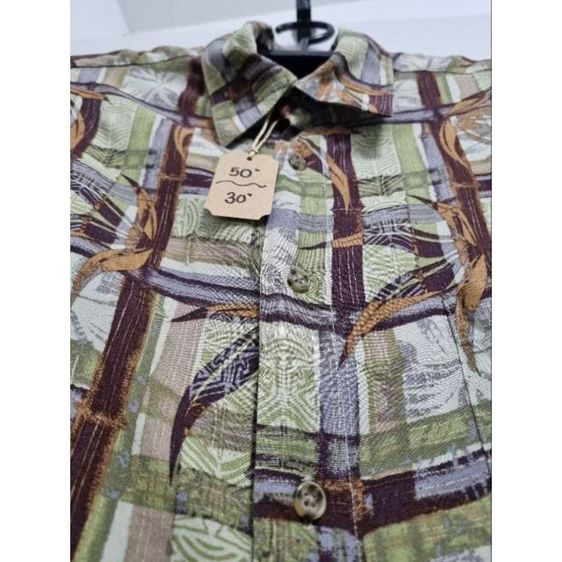 เสื้อเชิ๊ต,เสื้อฮาวาย Hawai, vintage, ยี่ห้อ puritan อก 50",ยาว 30" รูปที่ 5