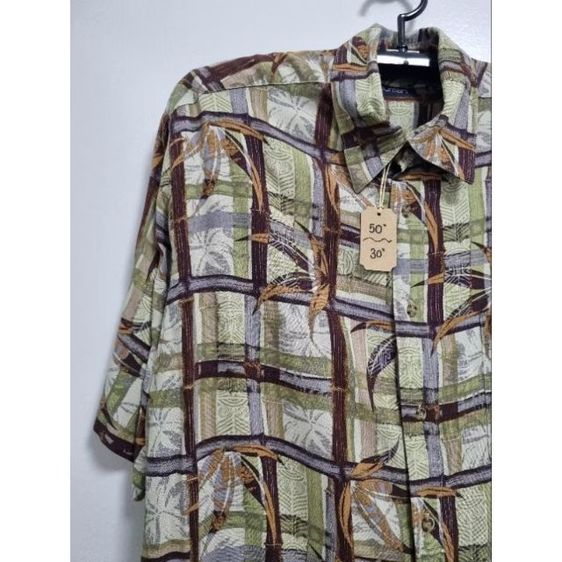 เสื้อเชิ๊ต,เสื้อฮาวาย Hawai, vintage, ยี่ห้อ puritan อก 50",ยาว 30" รูปที่ 3