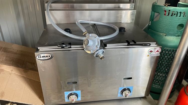 หม้อทอดเตาคู่ใช้แก๊ส