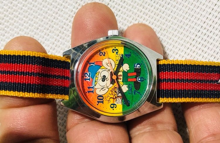 วินเทจ Qแอนด์ Q นาฬิกาการ์ตูน ระบบไขลาน รูปที่ 3
