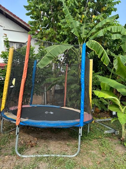 SanookTrampoline แทรมโพลีนที่กระโดดขนาด 8 ฟุต 2.40 ม.รุ่น Standard มีรั้วตาข่าย กระโดดได้ 3-4 คน แข็งแรงปลอดภัย รูปที่ 3