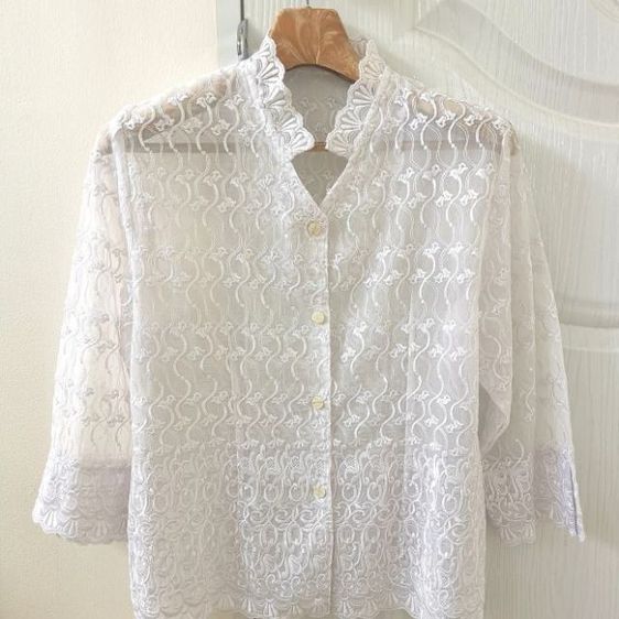 เสื้อลูกไม้ฉลุทั้งตัว​ มือ​ 2​ รูปที่ 8