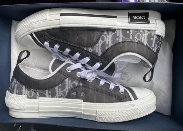 ดำ หนัง PU รองเท้าผ้าใบ UK 9 | EU 43 1/3 | US 9.5 Dior Sneakers B23 Black size 43