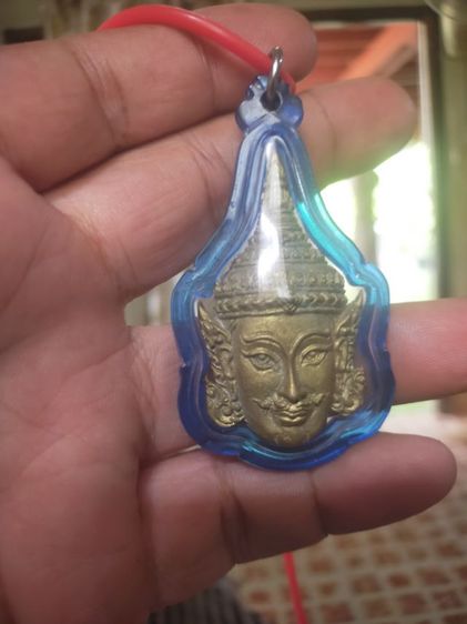 พระลักษณ์หน้าทองหลวงปู่สอวัดโพธิ์สี เสริมแผ่นทองคำทองแท้ปลาทองคู่ รูปที่ 4