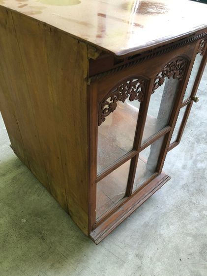 ตู้ไม้สักงานเก่า สูง 80 เซนติเมตร รูปที่ 3