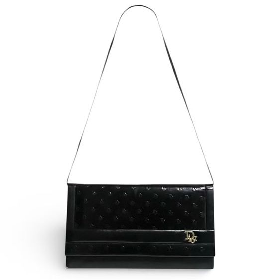 Dior Vintage Black Leather Bag กระเป๋าสีดำ รูปที่ 3