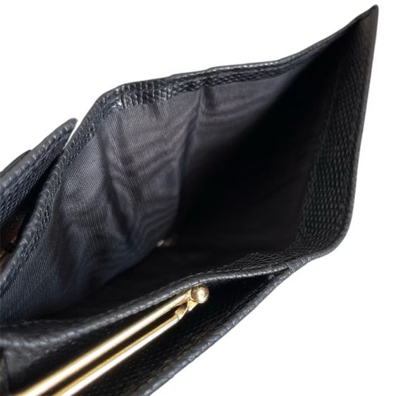 Salvatore Ferragamo Leather Wallet Purse Authentic Vintage Black กระเป๋าสีดำ กระเป๋าสตางค์สีดำ สีดำ รูปที่ 7