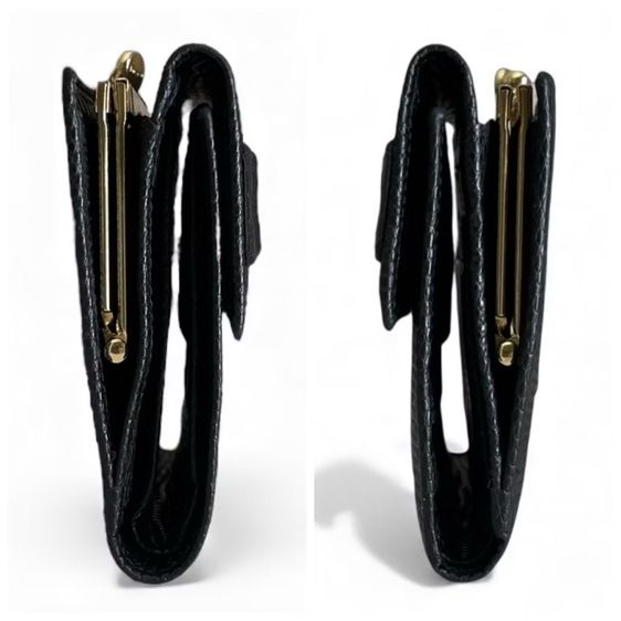 Salvatore Ferragamo Leather Wallet Purse Authentic Vintage Black กระเป๋าสีดำ กระเป๋าสตางค์สีดำ สีดำ รูปที่ 8