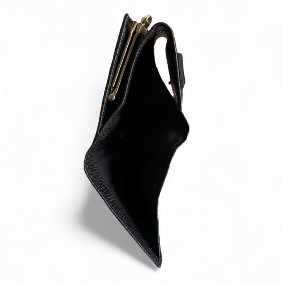 Salvatore Ferragamo Leather Wallet Purse Authentic Vintage Black กระเป๋าสีดำ กระเป๋าสตางค์สีดำ สีดำ รูปที่ 6
