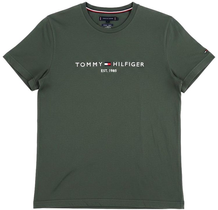 Tommy  Hilfiger  Corp Logo Tee Organic Cotton Slim Fit EST. 1985