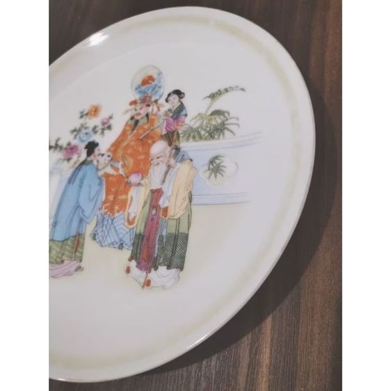 จานกระเบื้องเคลือบศิลปะจีนเก่า รูปที่ 2