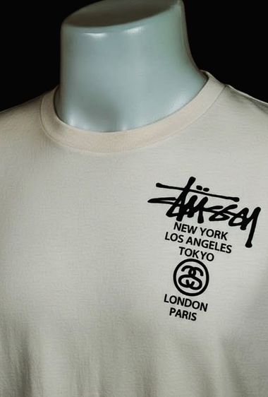 Stussy Classic Gear Surfman Tee Pigment Dyed Natural Rare Item รูปที่ 7