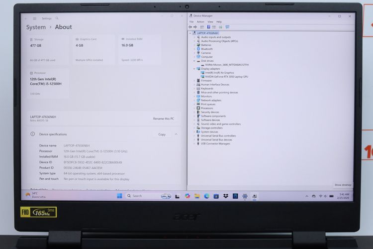 ACER NITRO 5  Core i5-12500H.RTX3050 RAM16.512GB - ID26020344 รูปที่ 4