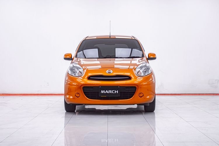 Nissan March 2011 1.2 E Sedan เบนซิน ไม่ติดแก๊ส เกียร์ธรรมดา ส้ม รูปที่ 4