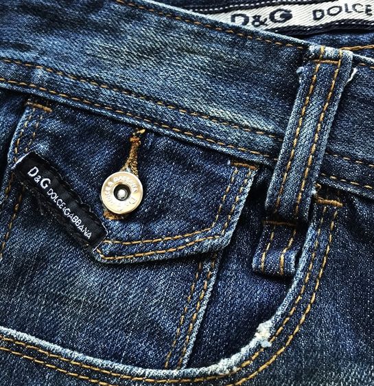 Dolce  Gabbana (DG) Magic metal button branded jeans รูปที่ 7