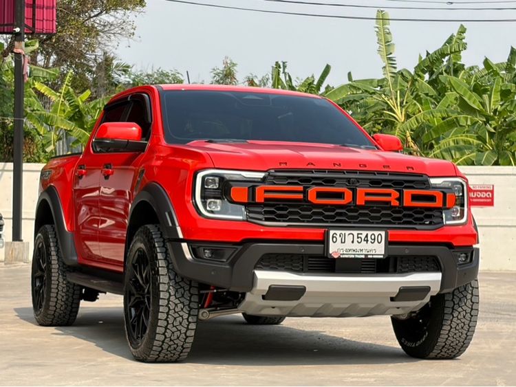 Ford Ranger 2025 Raptor 2.0 Bi-Turbo 4WD Pickup ดีเซล ไม่ติดแก๊ส เกียร์อัตโนมัติ ส้ม รูปที่ 3