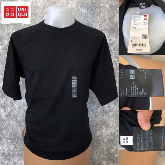 ดำ แขนสั้น อื่นๆ อื่นๆ เสื้อยืด Uniqlo (ป้ายห้อย)