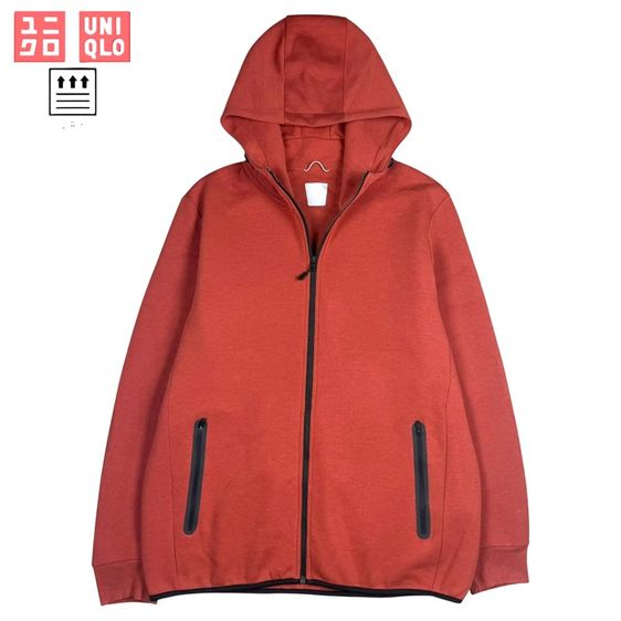ส้ม แขนยาว เสื้อแจ็คเก็ต | เสื้อคลุม อื่นๆ เสื้อ Uniqlo มีฮู้ด 