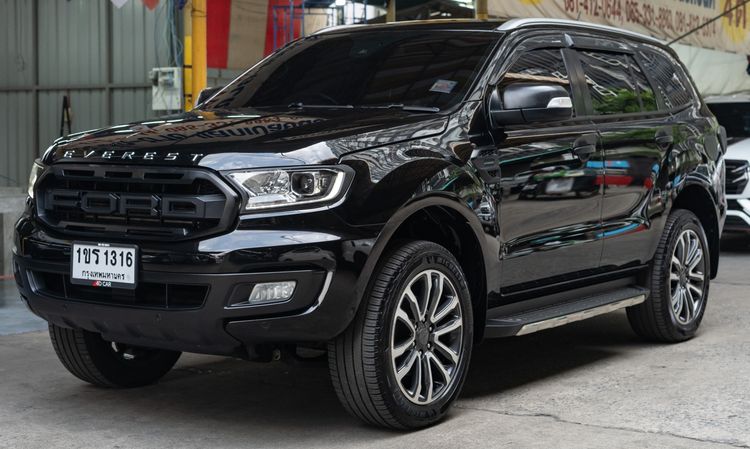 Ford Everest 2021 2.0 Turbo Titanium+ Utility-car ดีเซล ไม่ติดแก๊ส เกียร์อัตโนมัติ ดำ รูปที่ 2