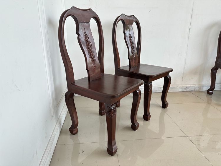 ชุดโต๊ะทานอาหารไม้จริง 8 ที่นั่ง ท็อปทรงกลม โครงกลึงกลม รูปที่ 16