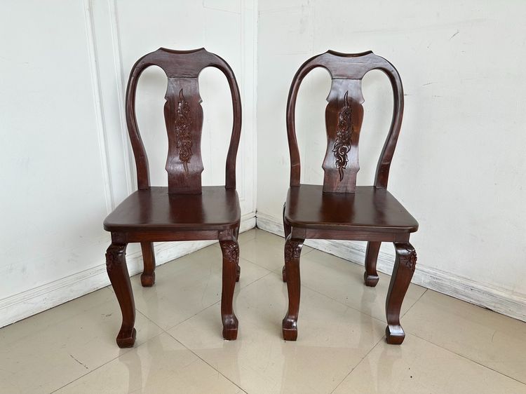 ชุดโต๊ะทานอาหารไม้จริง 8 ที่นั่ง ท็อปทรงกลม โครงกลึงกลม รูปที่ 14