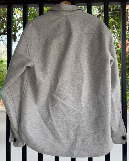 HM Overshirt สีเทาอ่อน Size M รูปที่ 3