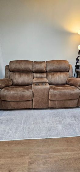 SOFA โซฟาปรับเอนนอนด้วยระบบไฟฟ้า (ราคาพิเศษ) นุ่มนั่งสบาย แบบผ้า 2 ที่นั่ง สีน้ำตาล รูปที่ 8