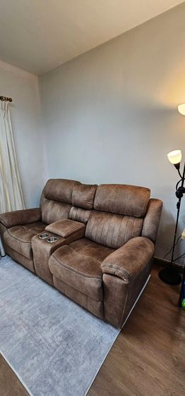 SOFA โซฟาปรับเอนนอนด้วยระบบไฟฟ้า (ราคาพิเศษ) นุ่มนั่งสบาย แบบผ้า 2 ที่นั่ง สีน้ำตาล รูปที่ 9