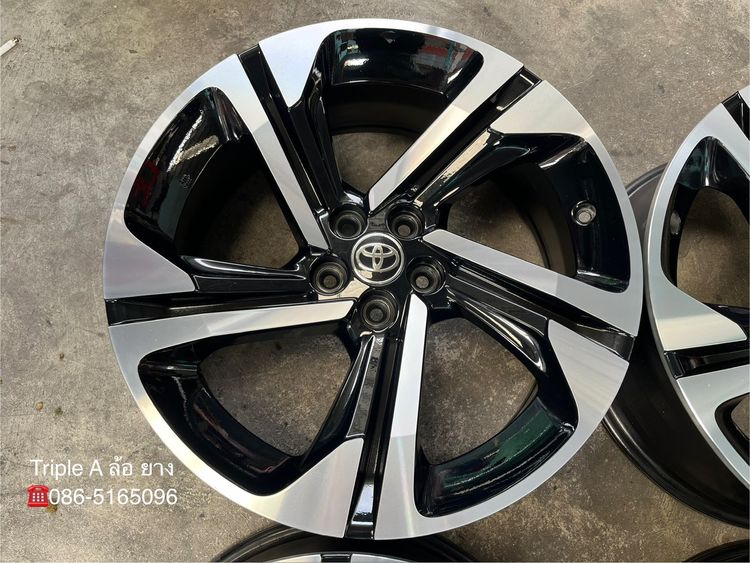 ✨ล้อแม็ก 5รู100✨Toyota Yaris Cross ขอบ 18 ดำหน้าเงา💖สภาพสวย💖 รูปที่ 4