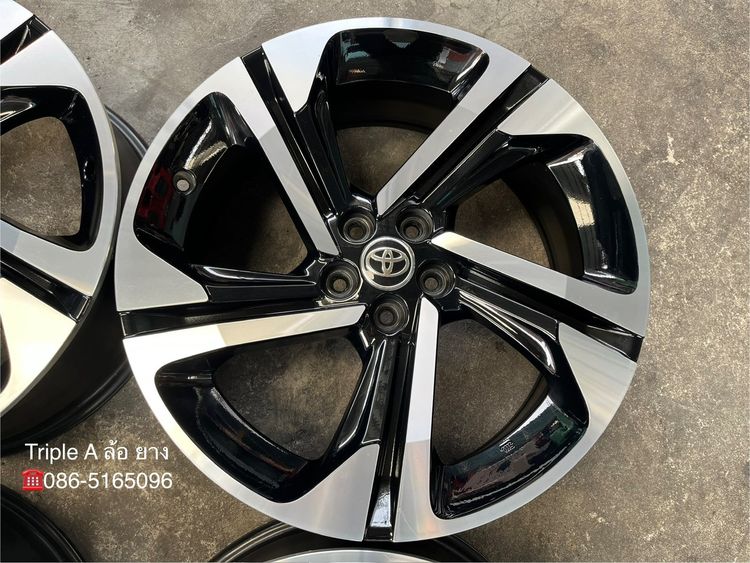 ✨ล้อแม็ก 5รู100✨Toyota Yaris Cross ขอบ 18 ดำหน้าเงา💖สภาพสวย💖 รูปที่ 5
