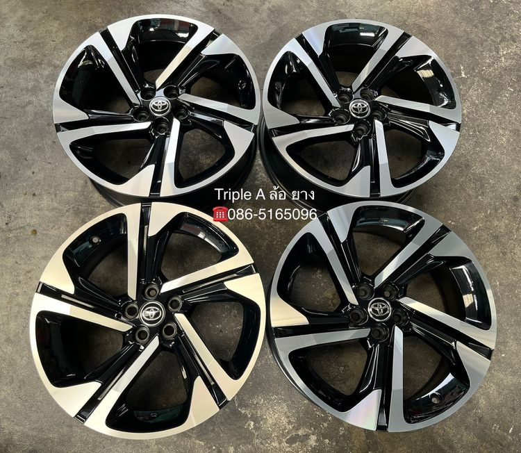 ✨ล้อแม็ก 5รู100✨Toyota Yaris Cross ขอบ 18 ดำหน้าเงา💖สภาพสวย💖 รูปที่ 7