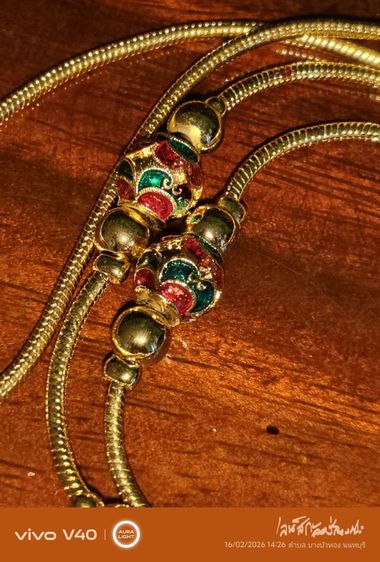 สร้อยคอทองไมครอนตอกโค๊ตตะขอลงยาสุโขทัย รูปที่ 6