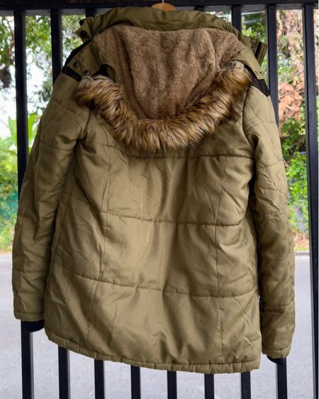 Parka Puffer Olive Jacket รูปที่ 3