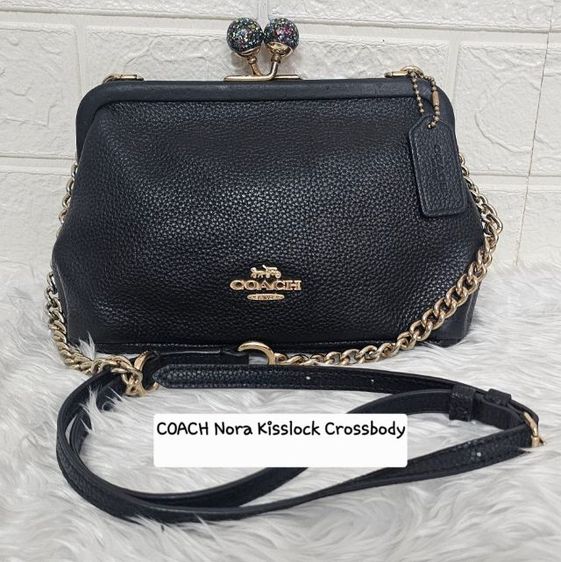 หญิง ดำ หนังแท้ กระเป๋า coach