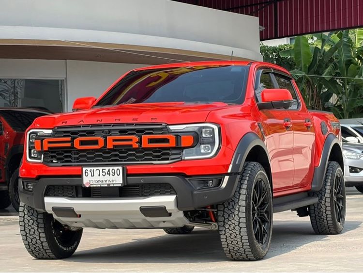 Ford Ranger 2025 Raptor 2.0 Bi-Turbo 4WD Pickup ดีเซล ไม่ติดแก๊ส เกียร์อัตโนมัติ ส้ม รูปที่ 3