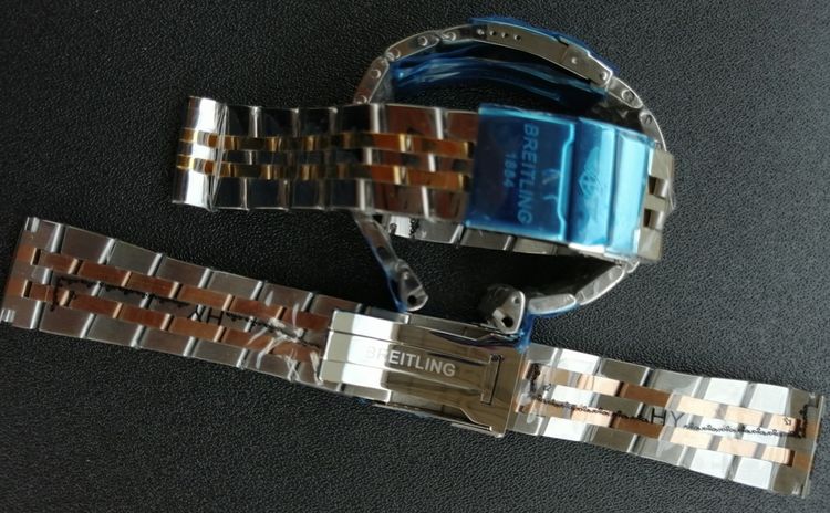 สายนาฬิกา ขนาด20mm 22mm 24mm StainlessและBetween gold,Between rose gold  B-reitling Ocean GMT Chronograph มีโลโก้  รูปที่ 4