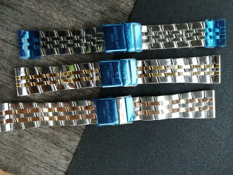 สายนาฬิกา ขนาด20mm 22mm 24mm StainlessและBetween gold,Between rose gold  B-reitling Ocean GMT Chronograph มีโลโก้  รูปที่ 3