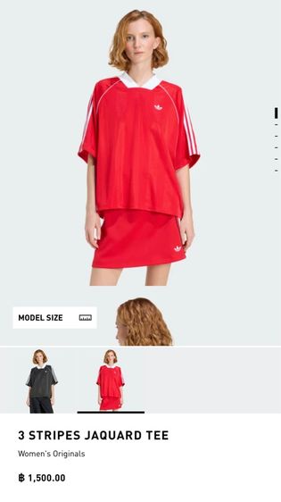 เสื้อ Adidas สีแดง size S (Oversized) รูปที่ 6