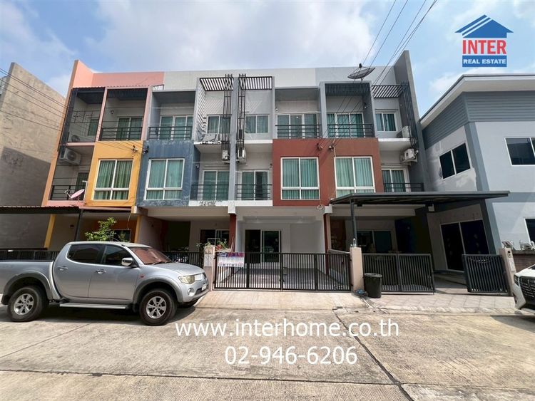 ทาวน์โฮม 3 ชั้น 21.9 ตร.ว. หมู่บ้านกรีนิช รามอินทรา ใกล้แม็คโครรามอินทรา ซอยรามอินทรา76 ถนนรามอินทรา ถนนเสรีไทย เขตคันนายาว กรุงเทพมหานคร