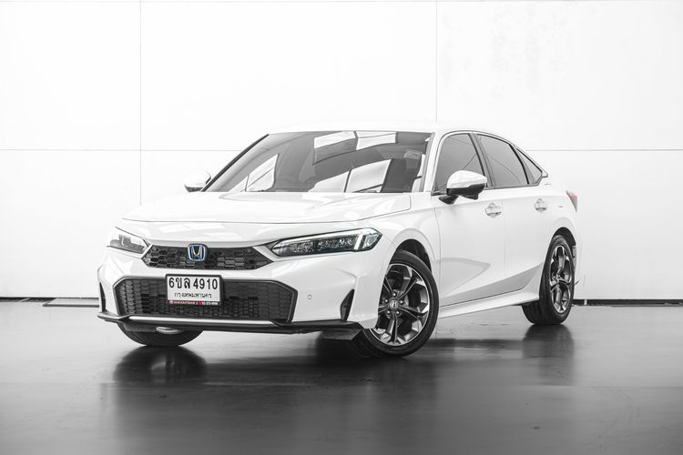 Honda Civic 2025 2.0 eHEV EL+ Sedan ไฮบริด ไม่ติดแก๊ส เกียร์อัตโนมัติ ขาว รูปที่ 2