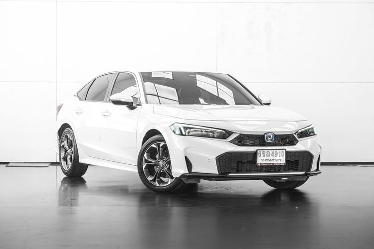 Honda Civic 2025 2.0 eHEV EL+ Sedan ไฮบริด ไม่ติดแก๊ส เกียร์อัตโนมัติ ขาว