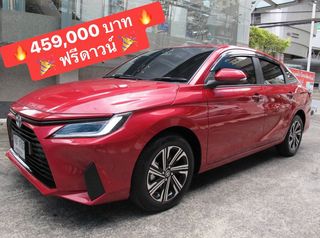 2024 TOYOTA YARIS ATIV 1.2 SMART AUTO สีแดง AIRBAG, ABS ปุ่มSTART