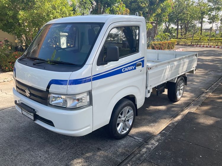 Suzuki Carry 2021 1.6 Mini Truck Pickup เบนซิน ไม่ติดแก๊ส เกียร์ธรรมดา ขาว รูปที่ 2