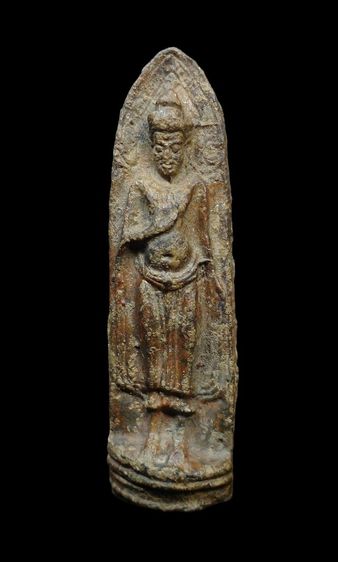 พระร่วงหลังรางปืน เนื้อชินตะกั่วสนิมแดง